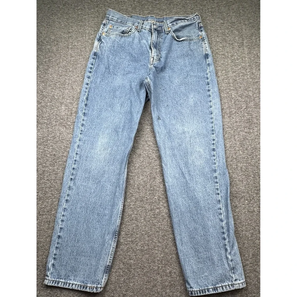 Levi 550 Jeans Mens 34x32 Blue Relaxed Fit Tapered Leg Casual Classic Denim Work